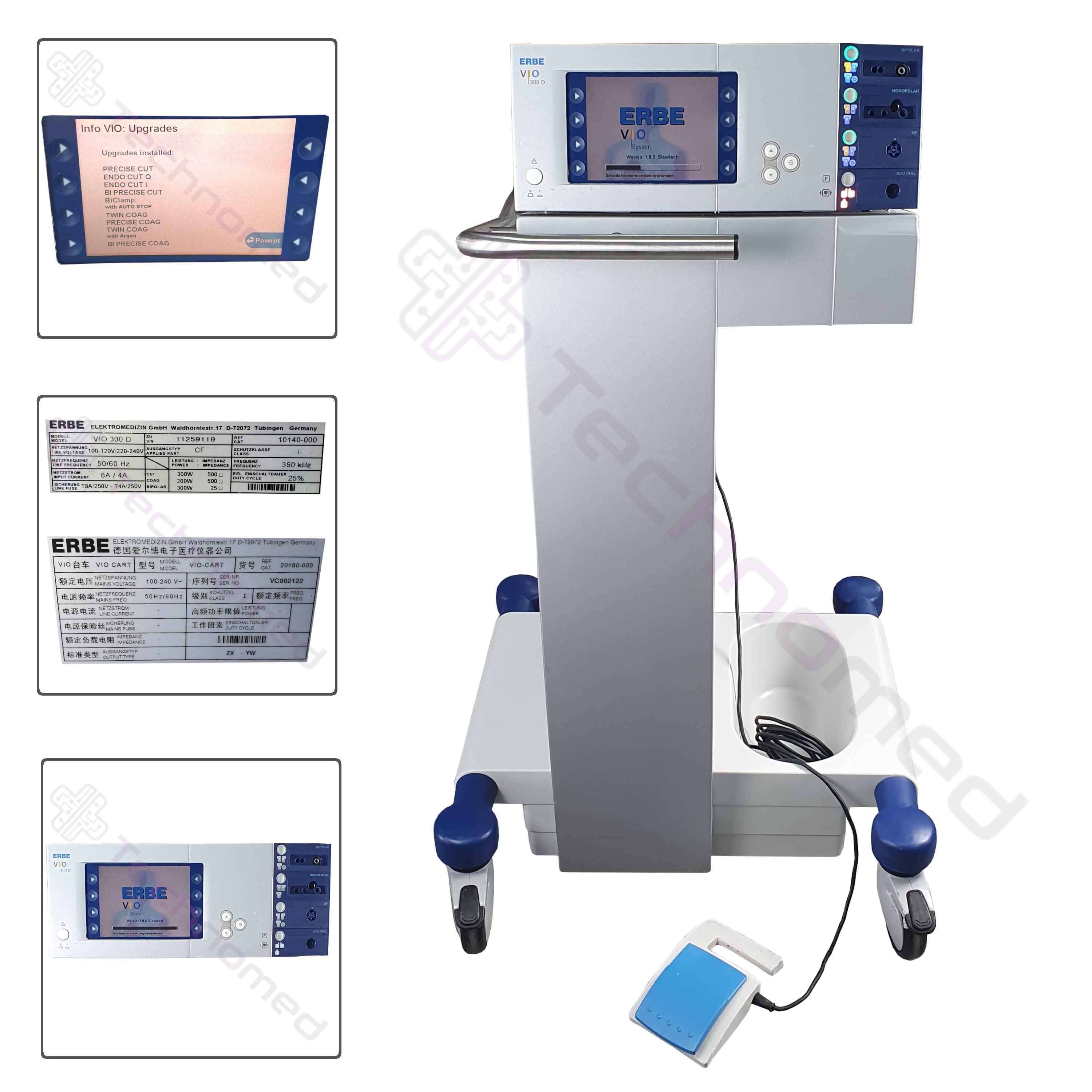 Diatermie chirurgiczne - Aparaty elektrochirurgiczne używane B/D ERBE VIO 300D - Technomed rekondycjonowane