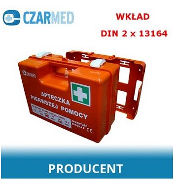 Apteczki do zakładów pracy Czarmed Apteczka z tworzywa 2 x DIN3164