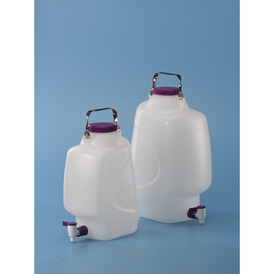 Butle, kanistry i butelki laboratoryjne VWR Gąsiory HDPE/PP sz/sz z kurkiem