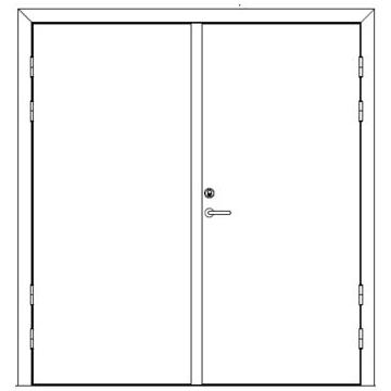 Drzwi ochronne RTG Centrum Ochrony Radiologicznej Drzwi rozwierane dwuskrzydłowe RTG