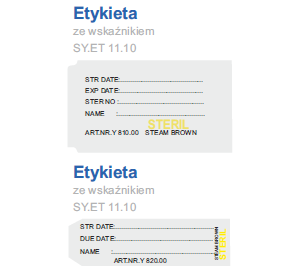Etykiety do sterylizacji Uzman Ze wskaźnikiem 