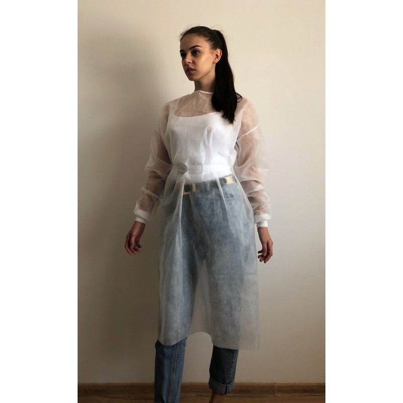 Fartuchy wizytacyjne B/D Flizelinowy fartuch ochronny