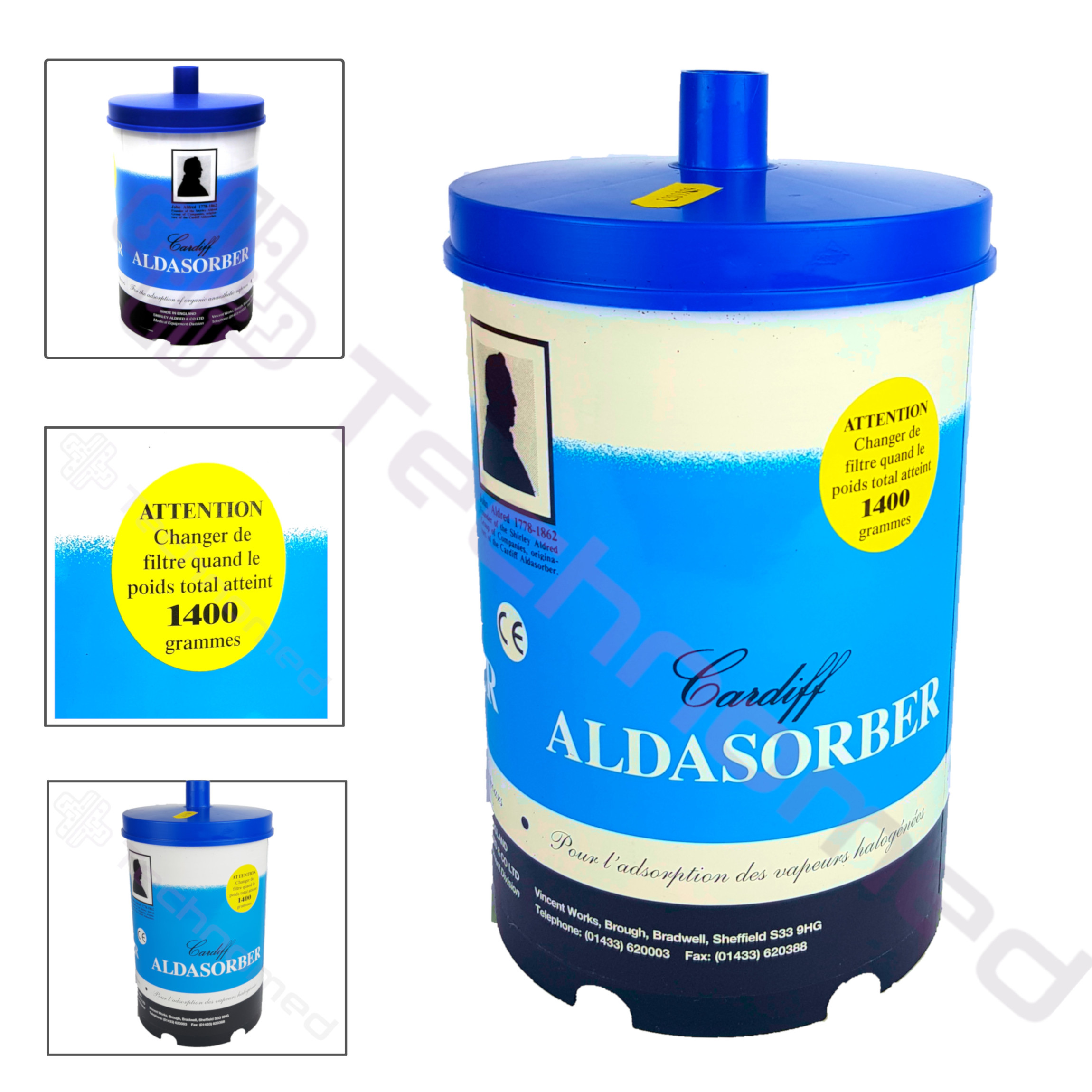 Filtry gazów anestetycznych do aparatów do znieczulenia wet. Shirley Aldred & CO.Limited CARDIFF ALDASORBER
