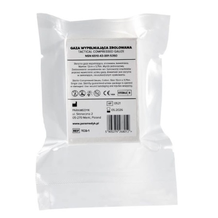 Gazy opatrunkowe w składkach Paramedyk gaza