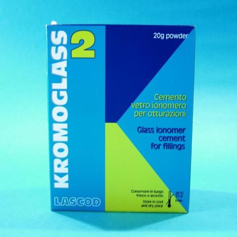 Glasjonomery stomatologiczne Lascod Kromoglass Nr 2 wypełnienie