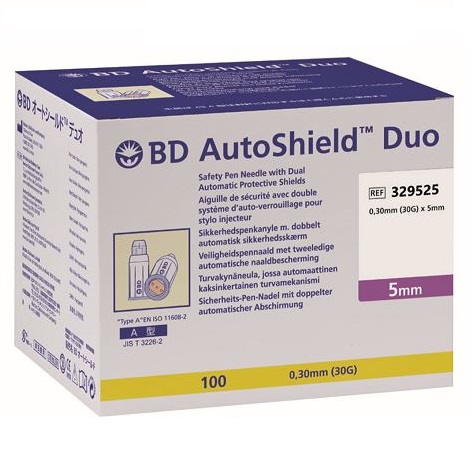 Igły do wstrzykiwaczy insuliny Becton Dickinson Autoshield Duo