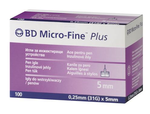 Igły do wstrzykiwaczy insuliny Becton Dickinson Micro - Fine Plus