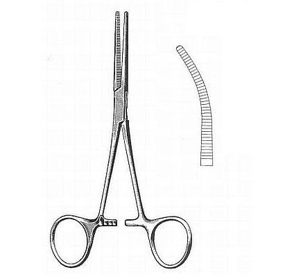 Kleszcze chirurgiczne i zabiegowe GAMA s. c. - dystrybutor importer Kleszczyki Pean TC Gold zagięte