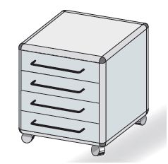 Kontenery biurkowe TRIBO typ 2304