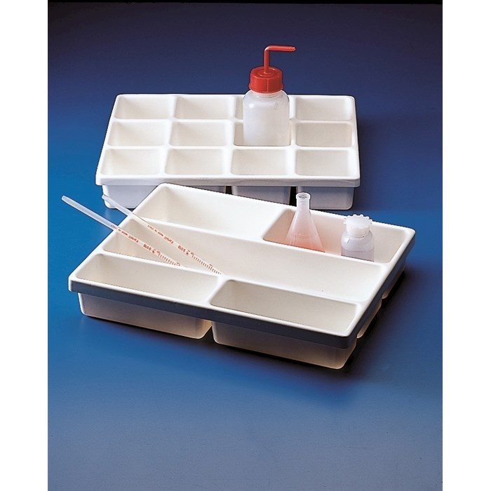 Kuwety, nosidła laboratoryjne Kartell PVC z przegrodami