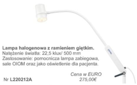 Lampy zabiegowe pojedyncze Provita L220212A