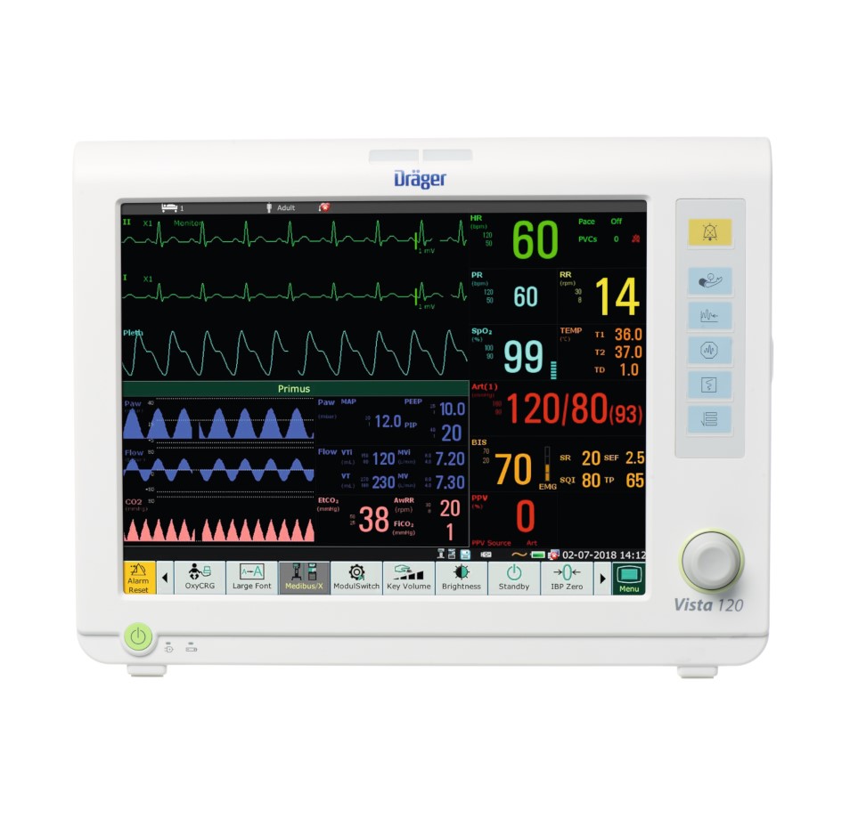 Monitory podstawowych funkcji życiowych Dräger Vista 120
