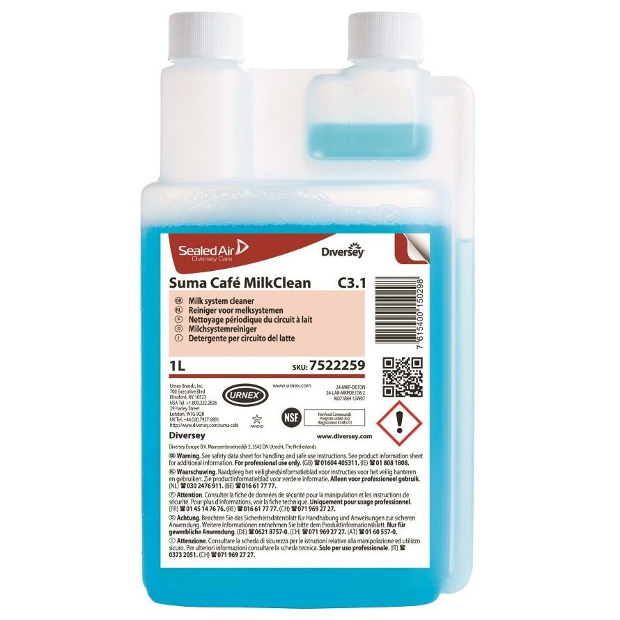 Mycie ekspresów do kawy i maszyn wendingowych Diversey Suma Café Milk Clean C3.1