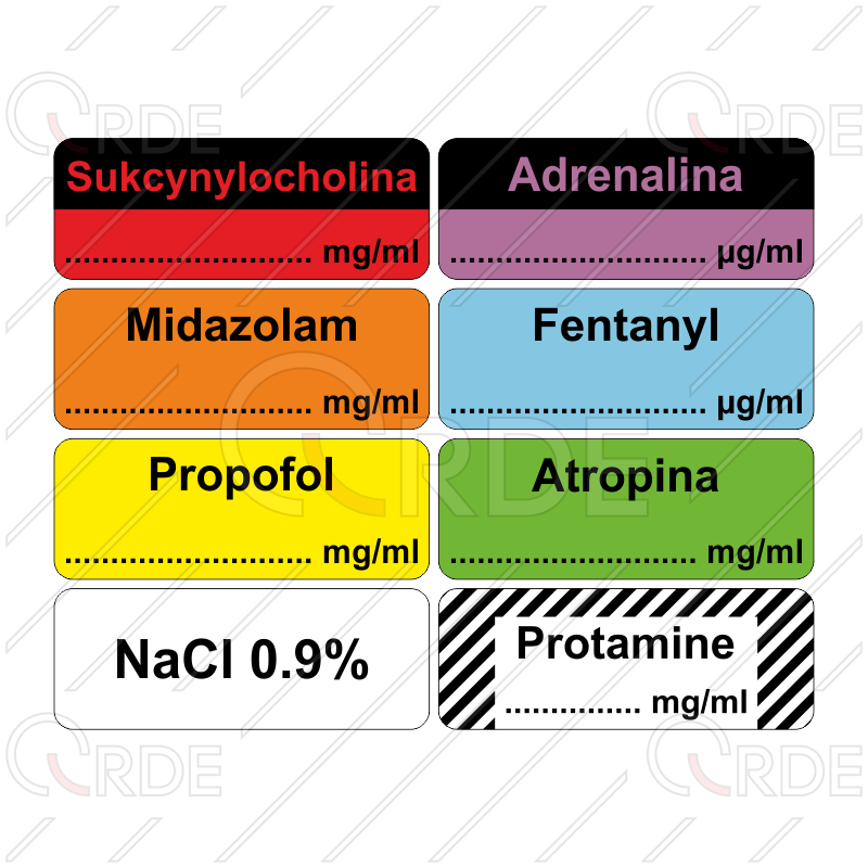 Naklejki do oznaczania strzykawek QCode Naklejki na strzykawki