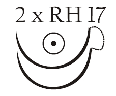 Nici chirurgiczne z dwiema igłami okrągłymi Vigilenz Esteron T59RH172