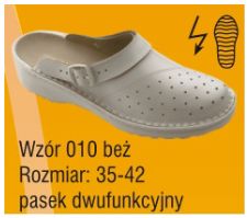 Obuwie medyczne wielorazowe Pofam-Jedność 010 beż