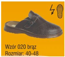 Obuwie medyczne wielorazowe Pofam-Jedność 020 brąz