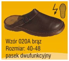 Obuwie medyczne wielorazowe Pofam-Jedność 020A brąz