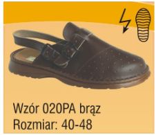 Obuwie medyczne wielorazowe Pofam-Jedność 020PA brąz