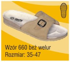 Obuwie medyczne wielorazowe Pofam-Jedność 660 beż welur