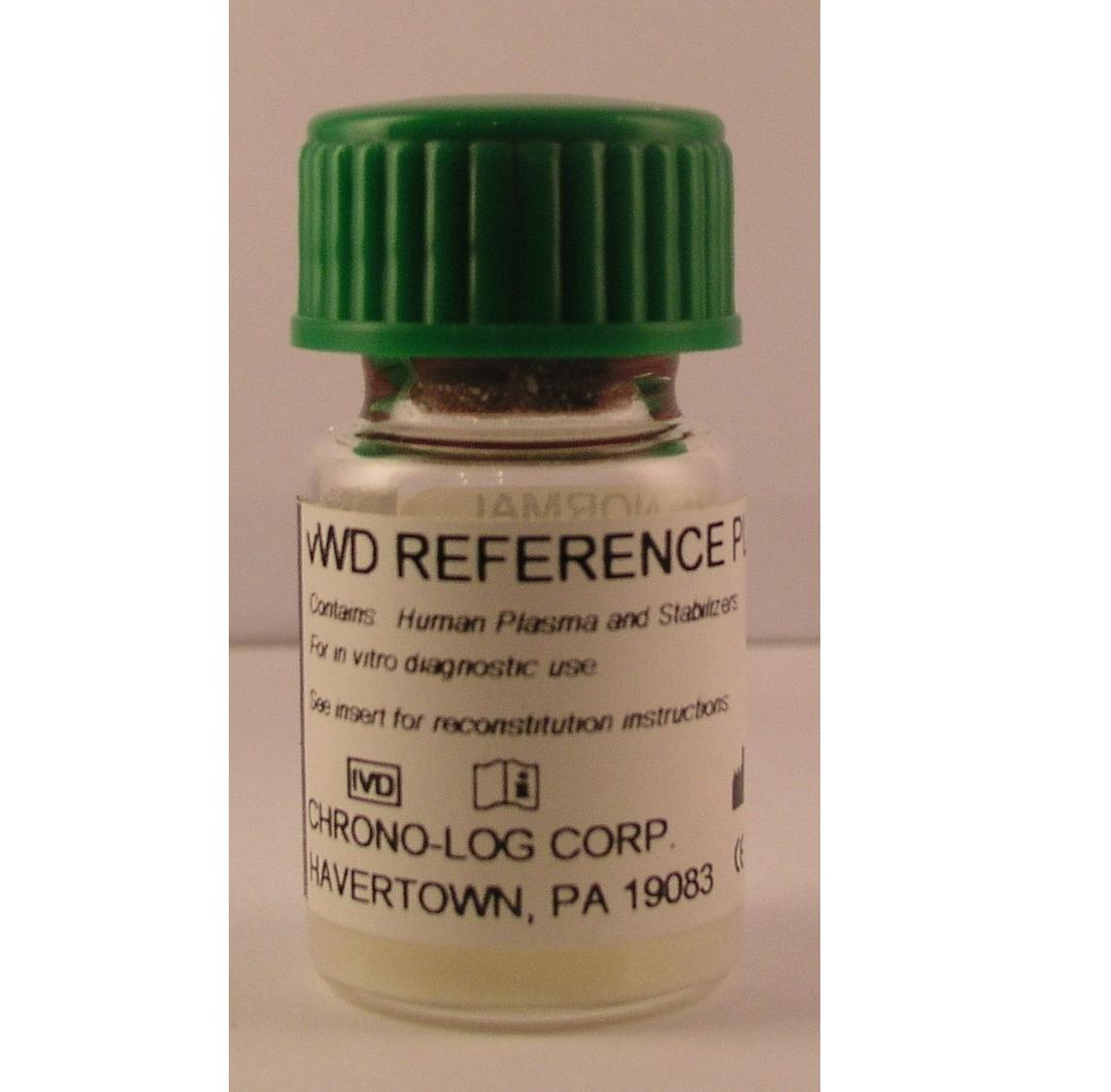 Odczynniki do agregacji krwi CHRONO-LOG Osocze referencyjne von Willebranda, normalne