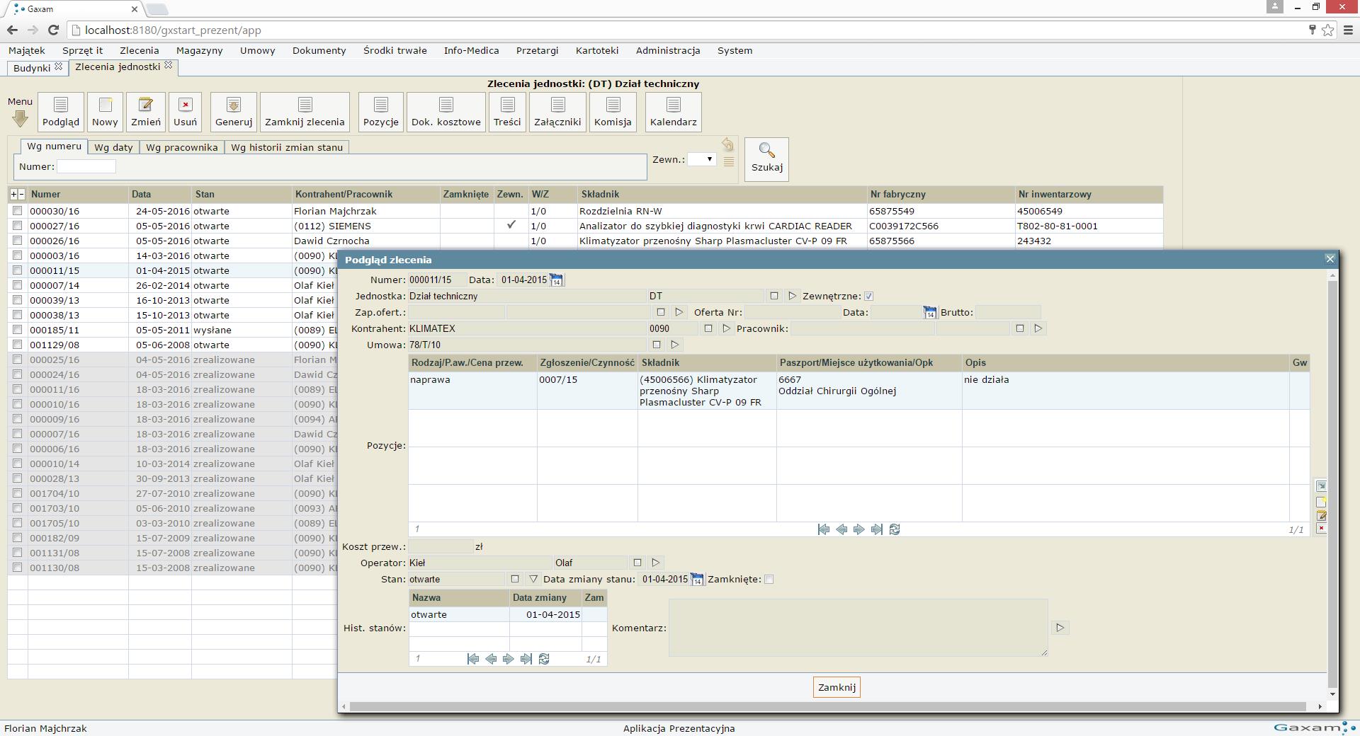 Oprogramowanie do zarządzania instalacjami oraz pojazdami Gaxam gxWork