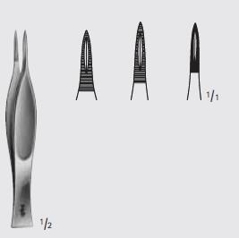 Pęsety (pincety) do wyciągania drzazg B.Braun FEILCHENFELD, HUNTER