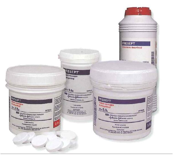 Preparaty do manualnej dezynfekcji powierzchni ASP / Johnson & Johnson Presept 