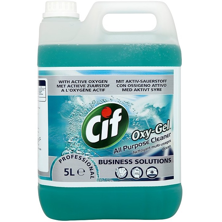 Preparaty myjące do podłóg, wykładzin i tapicerek Diversey Cif Professional Oxy-Gel Ocean