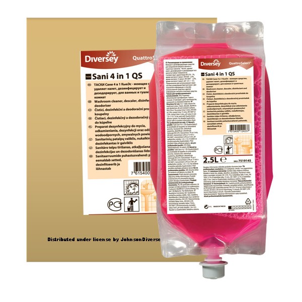 Preparaty myjące do sanitariatów Diversey TASKI Sani 4in1 QS