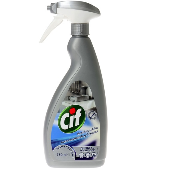 Ręczne mycie Diversey Cif Stainless Steel & Glass Cleaner