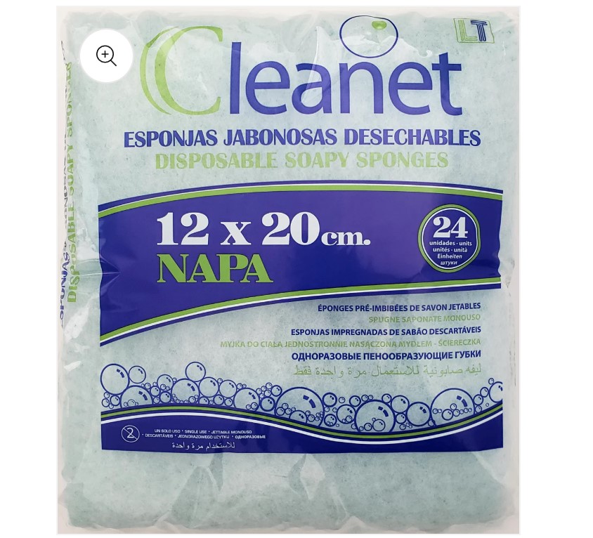 Rękawice i myjki do mycia ciała pacjenta LayerTex Cleanet