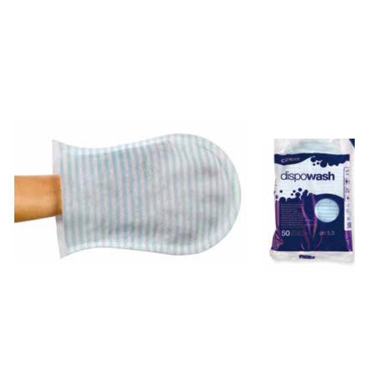 Rękawice i myjki do mycia ciała pacjenta C.V. Medica Dispowash