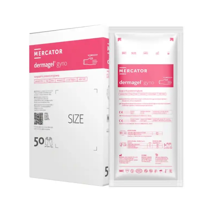 Rękawice medyczne Mercator Medical dermagel gyno