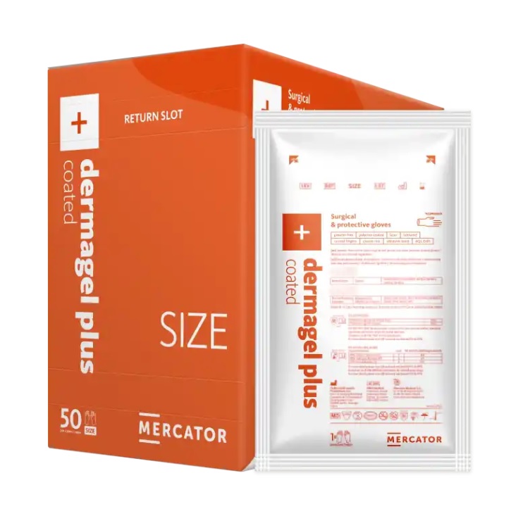 Rękawice medyczne Mercator Medical dermagel plus coated