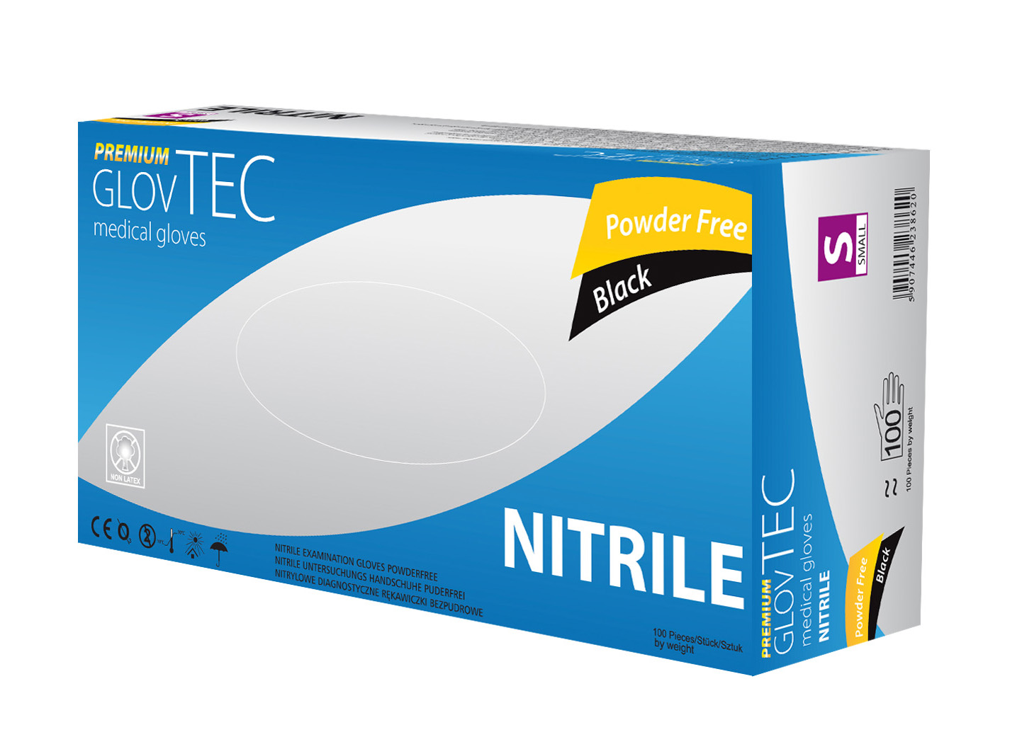 Rękawice medyczne Flexitech Glovtec Premium Medical Black