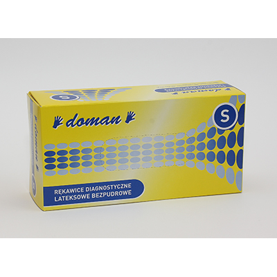 Rękawice medyczne Doman Lateksowe bezpudrowe