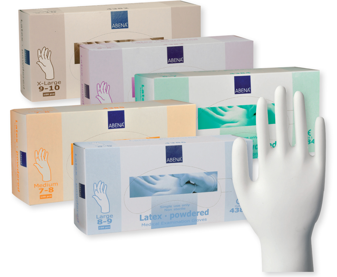 Rękawice medyczne Abena Latex - Rękawice lekko pudrowane