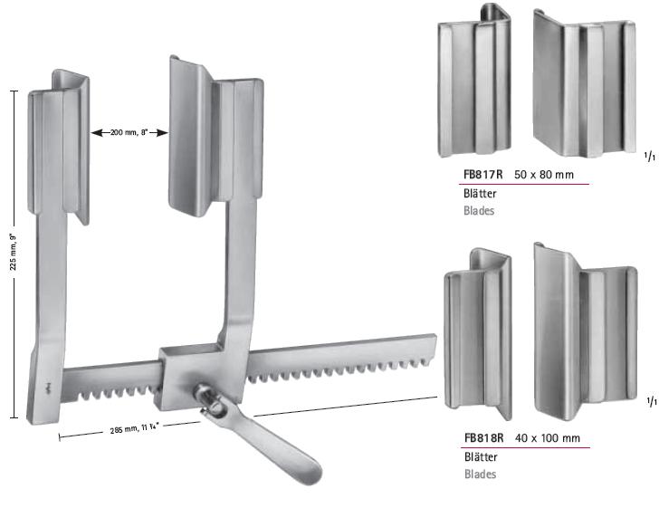 Rozwieracze / retraktory chirurgiczne B.Braun Retraktory żebrowe