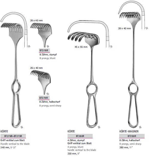 Rozwieracze / retraktory chirurgiczne B.Braun Rozwieracze, głeboka forma