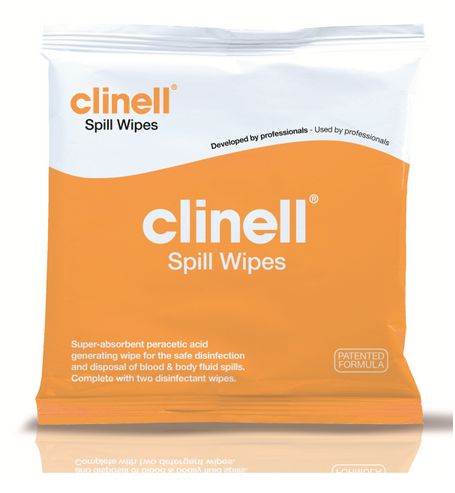 Ściereczki do usuwania płynów fizjologicznych GAMA Healthcare clinell Spill Wipes