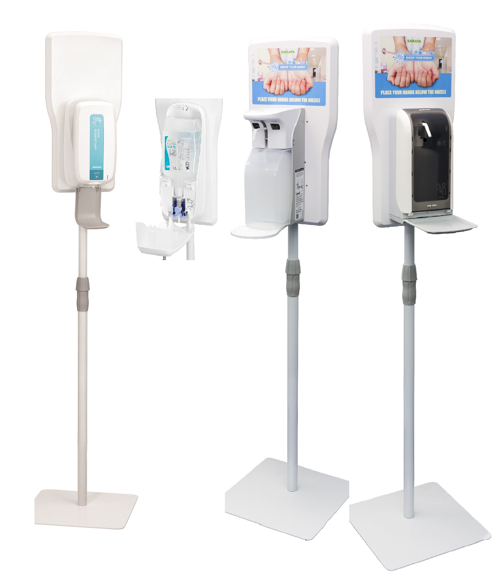 Stacje bezdotykowe - dozowniki do dezynfekcji rąk SARAYA IS-9000 Plus