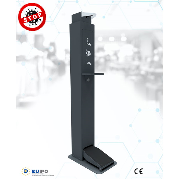 Stacje bezdotykowe - dozowniki do dezynfekcji rąk ELDRUT Tower 1L