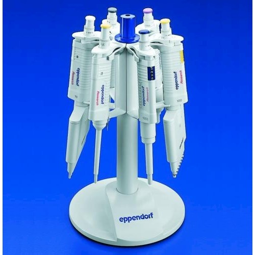 Statywy do pipet Eppendorf na pipety jedno- i wielokanałowe karuzelowy
