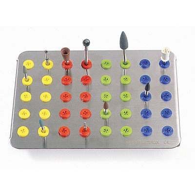 Stojaki na wiertła stomatologiczne do sterylizacji Nichrominox Plug’In Plate 40