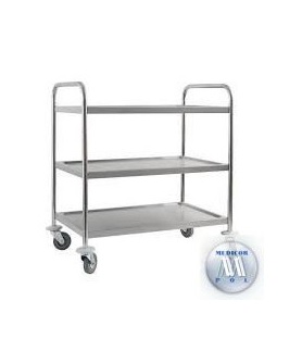 Stoliki na instrumenty - asystory B/D Stolik zabiegowy stal nierdzewna (3 półki)