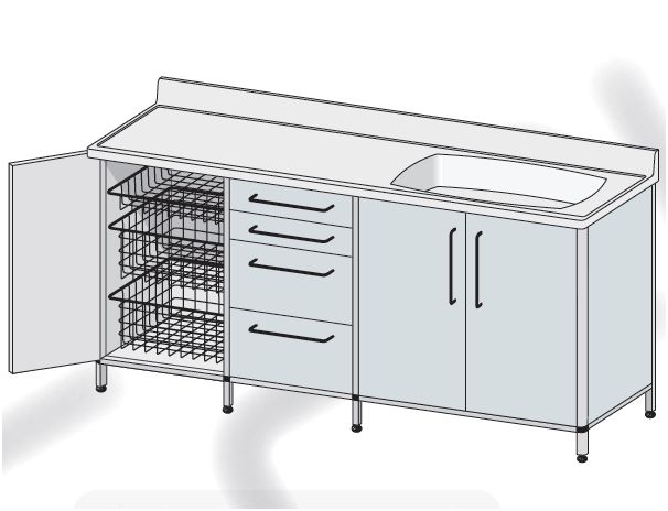 Stoły do pielęgnacji niemowląt - przewijaki TRIBO STP-06