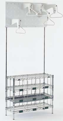 Szafki i ławki na obuwie Hammerlit Regał na obuwie z wieszakiem