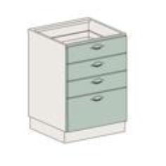Szafki szufladowe Blanco Szafka stojąca 3+1 szufladowa system MM