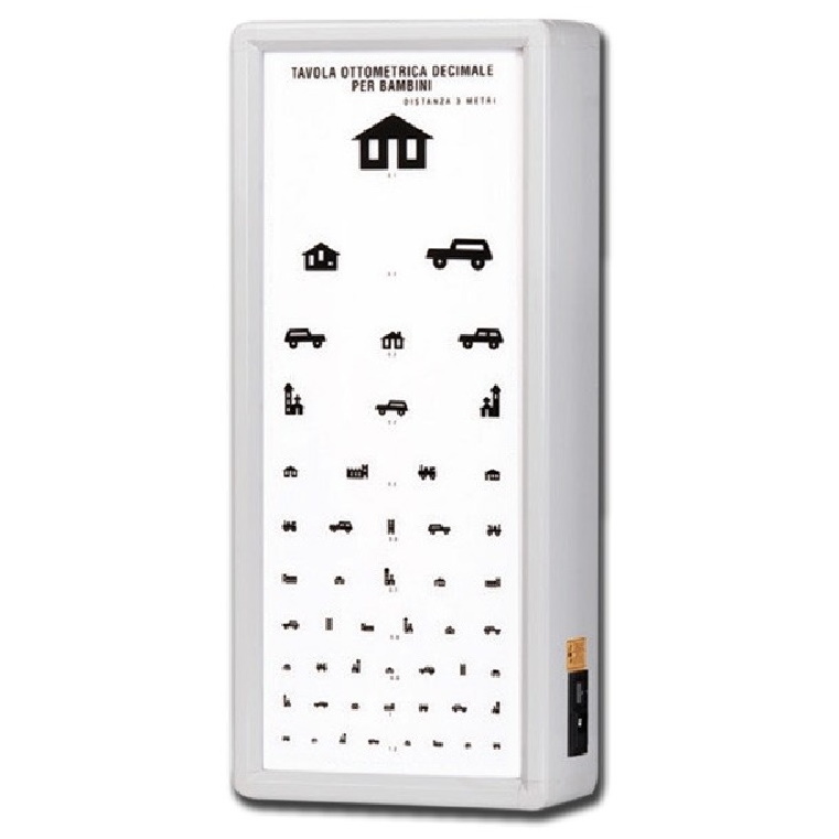 Tablice okulistyczne do badania ostrości wzroku GIMA 27383 - dziecięca - dystans 3m